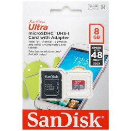 Карта памяти Sandisk microSDHC 8GB Mobile Ultra Class 10 UHS 48MB/s