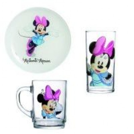 Набор Luminarc DISNEY MINNIE COLORS 3 предмета короб. детский