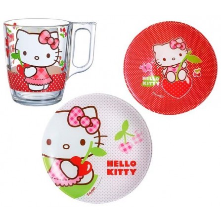 Набор детский Luminarc HELLO KITTY CHERRIES X3 предмета