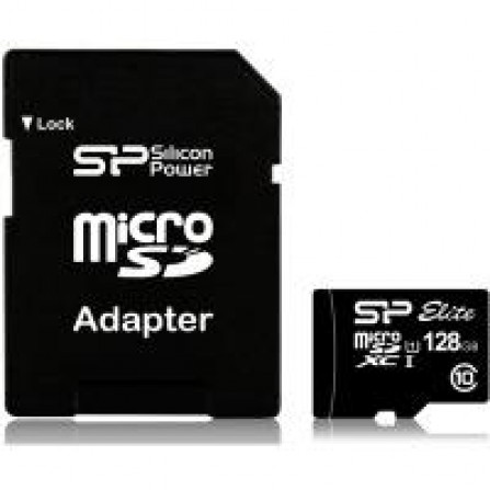 Карта памяти Silicon Power microSDXC 128 GB Class 10 UHS-I Elite + ad