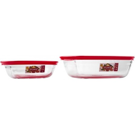 Набор Arcuisine COOK & STORE, 2 формы прямоугольные, с крышкой, 0.35л, 1.1л