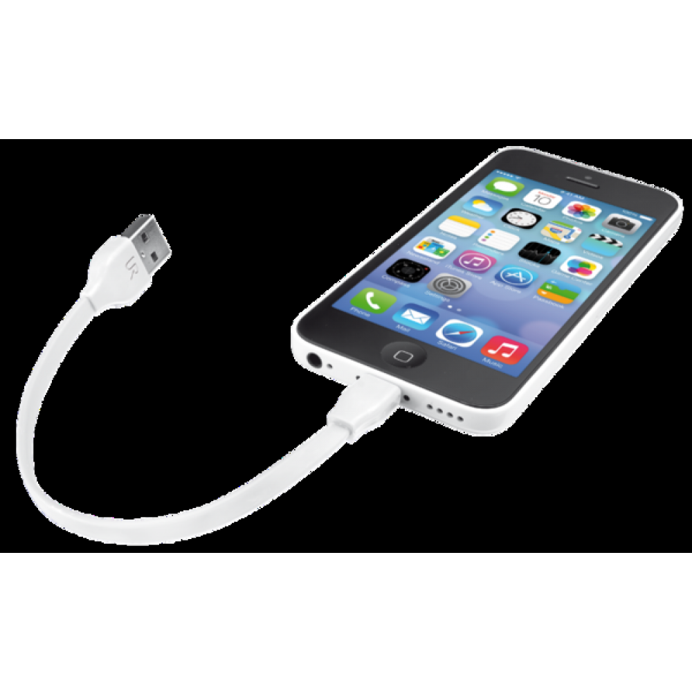 Плоский кабель Urban Revolt FLAT LIGHTNING CABLE 20cm WHITE