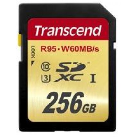 Карта памяти Transcend SDXC 256 GB UHS-I Ultimate U3 (R95, W60MB/s)