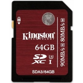 Карта памяти Kingston SDXC 64 GB Ultimate UHS-I U3 (R90, W80MB/s)