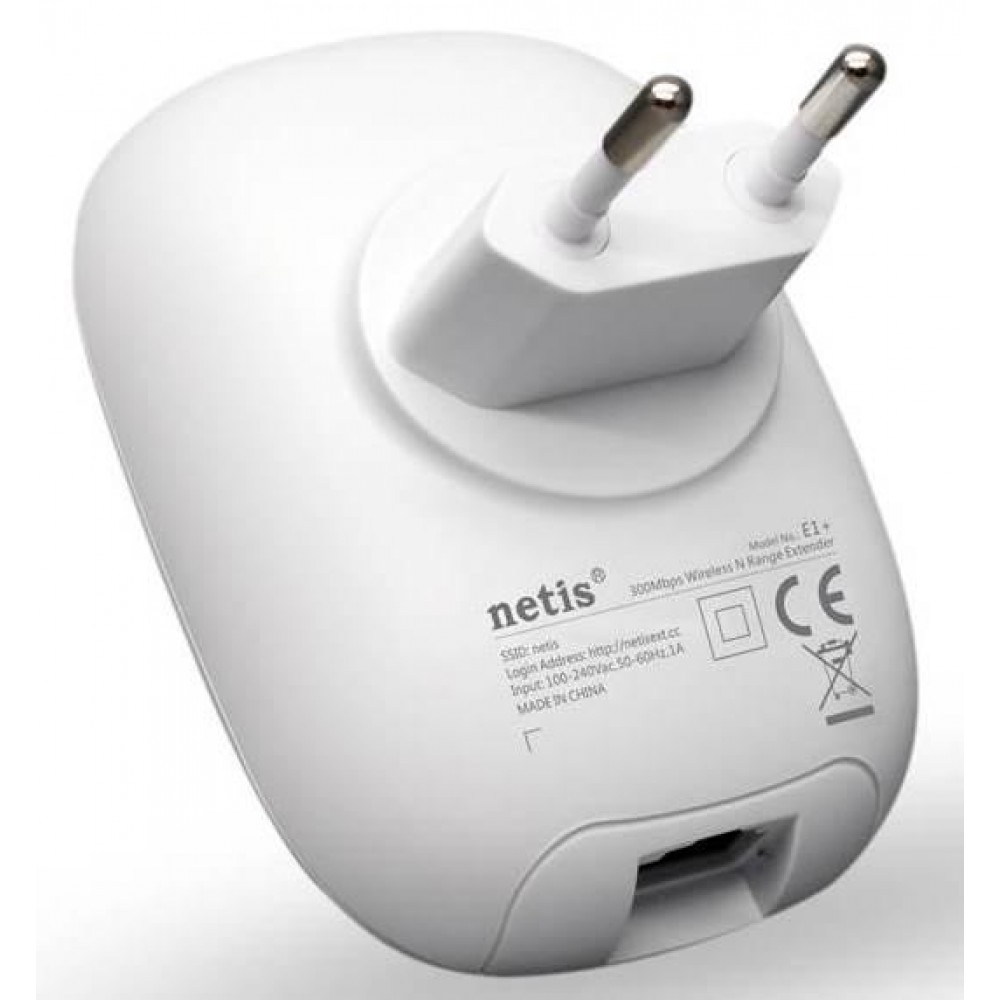 Усилитель беспроводного сигнала Netis E1+ White Range Extender, 300Mbps, travel Router
