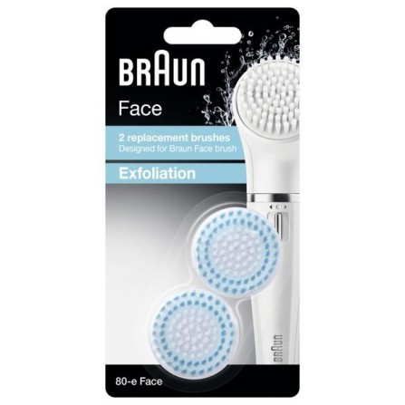 Сменная щеточка для очищения лица Braun 80е Face 2шт