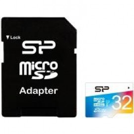 Карта памяти Silicon Power microSDHC 32 GB Cl 10 UHS-I Elite COLOR +ad