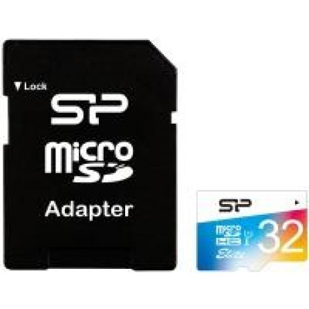 Карта памяти Silicon Power microSDHC 32 GB Cl 10 UHS-I Elite COLOR +ad