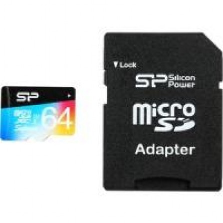 Карта памяти Silicon Power microSDXC 64 GB UHS-I Superior COLOR + ad