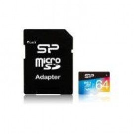 Карта памяти Silicon Power microSDXC 64 GB UHS-I Superior PRO COLOR+ad