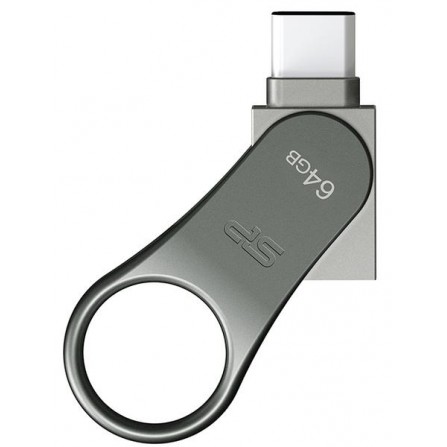Flash Drive Silicon Power Mobile C80 64 GB USB 3.0, Type-C, Silver