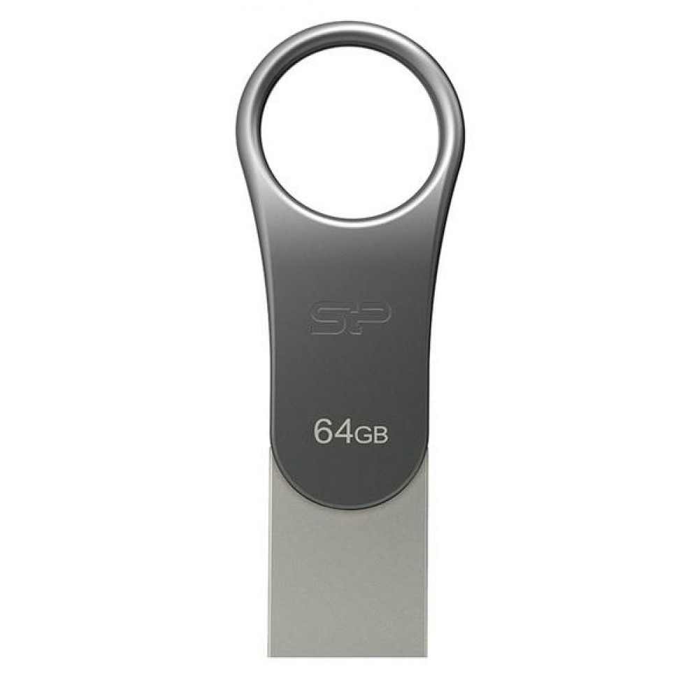 Flash Drive Silicon Power Mobile C80 64 GB USB 3.0, Type-C, Silver