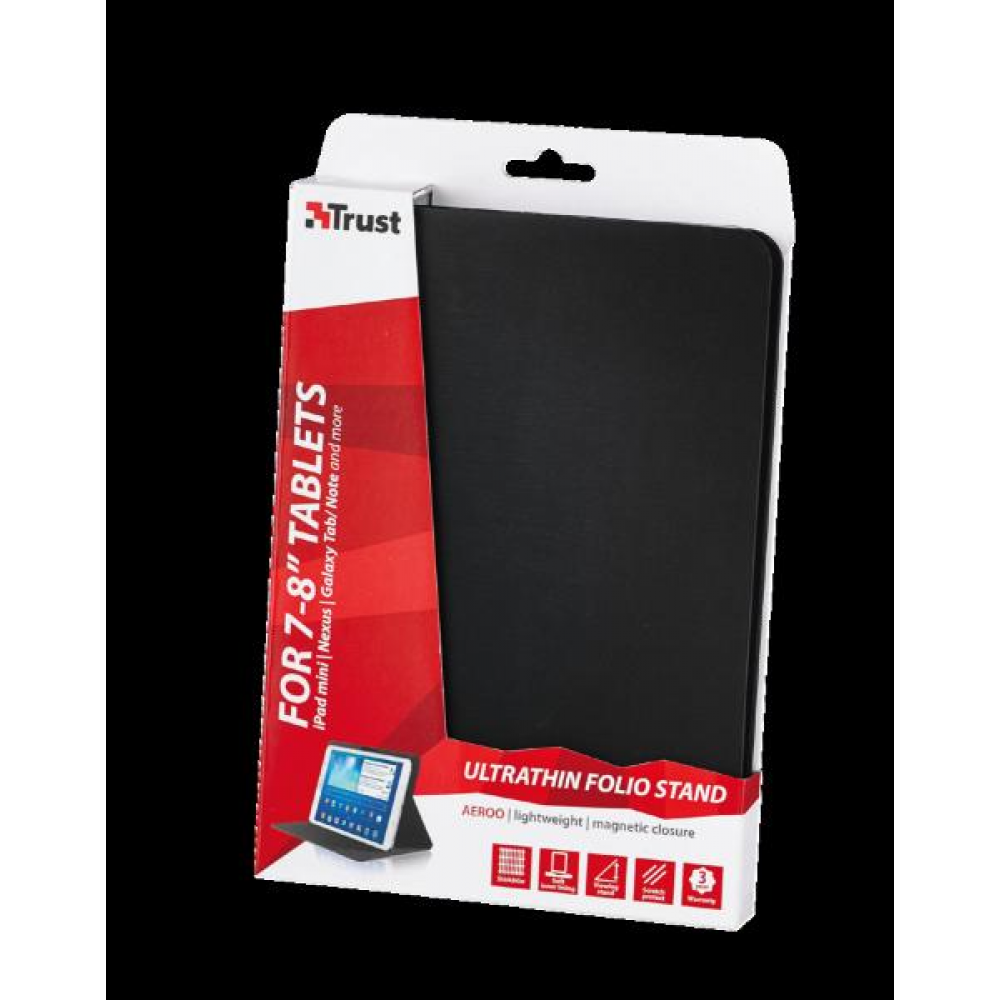 Чехол с подставкой Trust Universal 7-8" Aeroo Folio Stand Black
