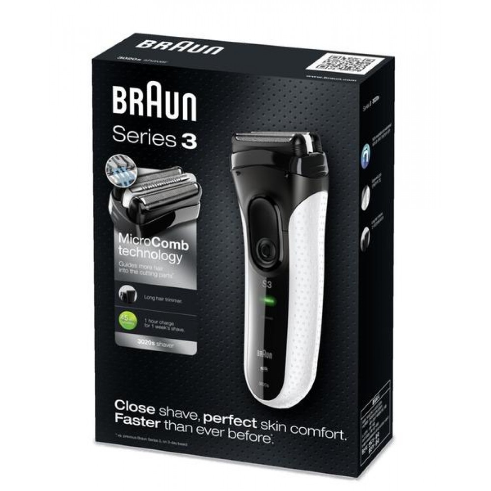 Электробритва Braun Series 3 3020 BL/WH
