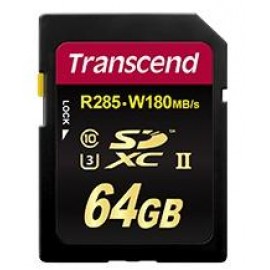 Карта памяти Transcend SDXC 64 GB UHS-II Ultimate U3 (R285, W180MB/s)