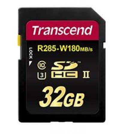 Карта памяти Transcend SDHC 32 GB UHS-II Ultimate U3 (R285, W180MB/s)