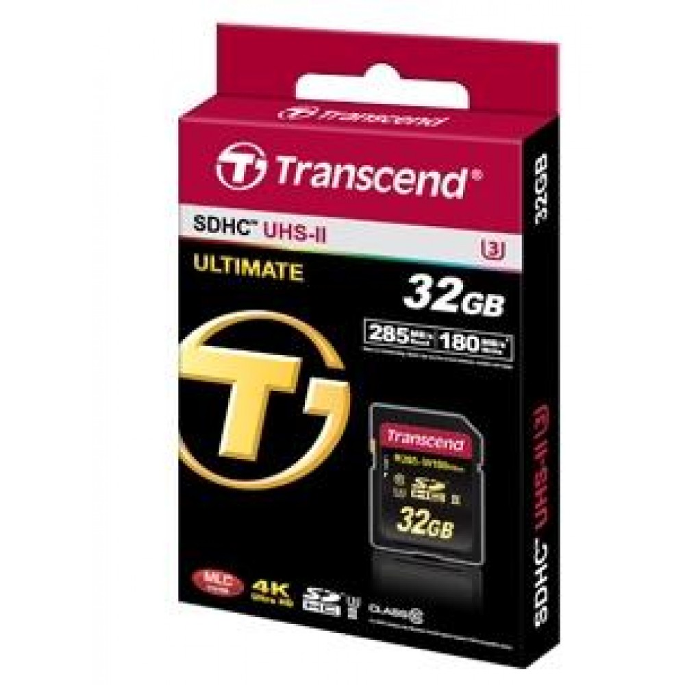 Карта памяти Transcend SDHC 32 GB UHS-II Ultimate U3 (R285, W180MB/s)