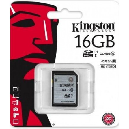 Карта памяти Kingston SDHC 16 GB G2 (CLASS 10) UHS-I