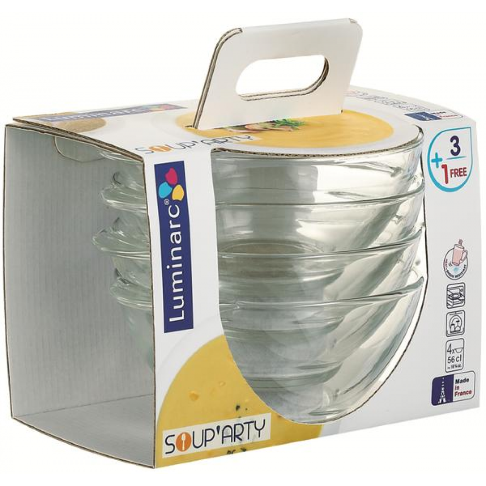 Набор бульонниц LUMINARC CLEAR, 4 предмета