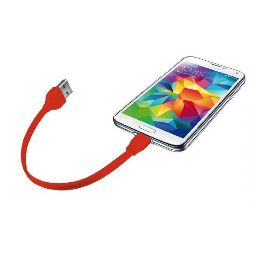 Кабель Trust URBAN FLAT MICRO-USB CABLE 20cm Red