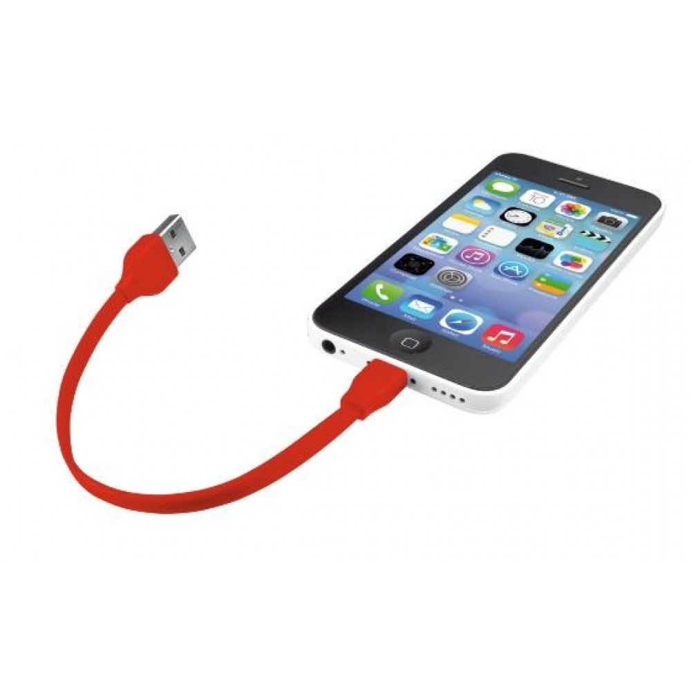 Кабель Trust URBAN FLAT LIGHTNING CABLE 20cm Red