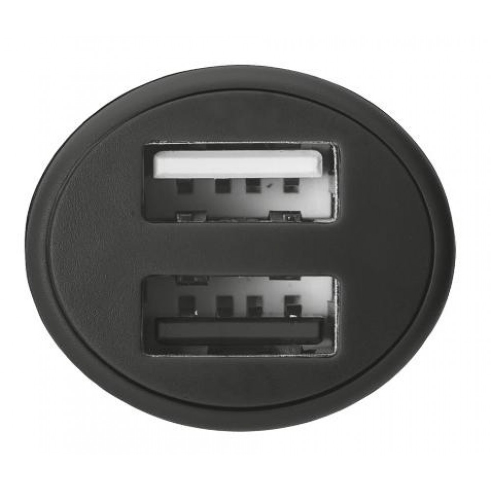 Автомобильное зарядное устройство Trust 20W Car Charger with 2 USB port Black