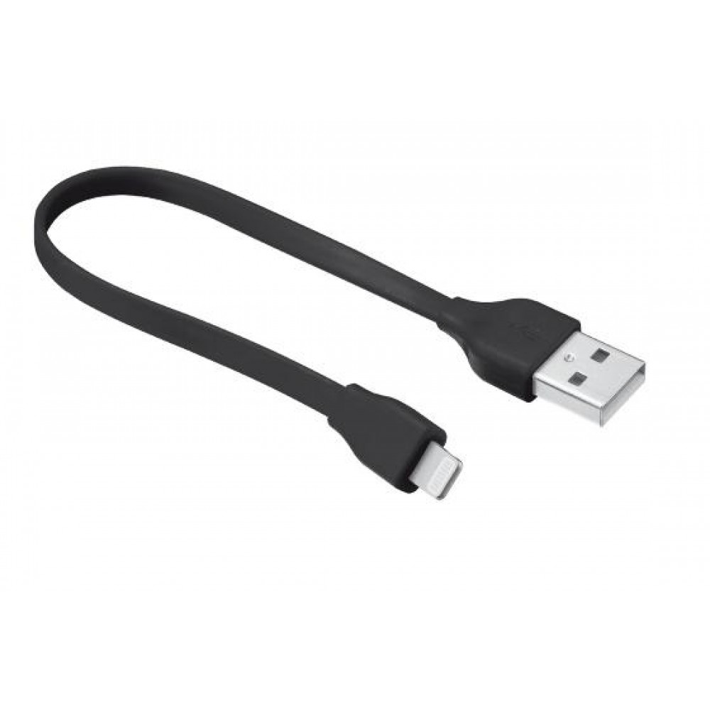 Кабель Trust URBAN FLAT LIGHTNING CABLE 20cm BLACK