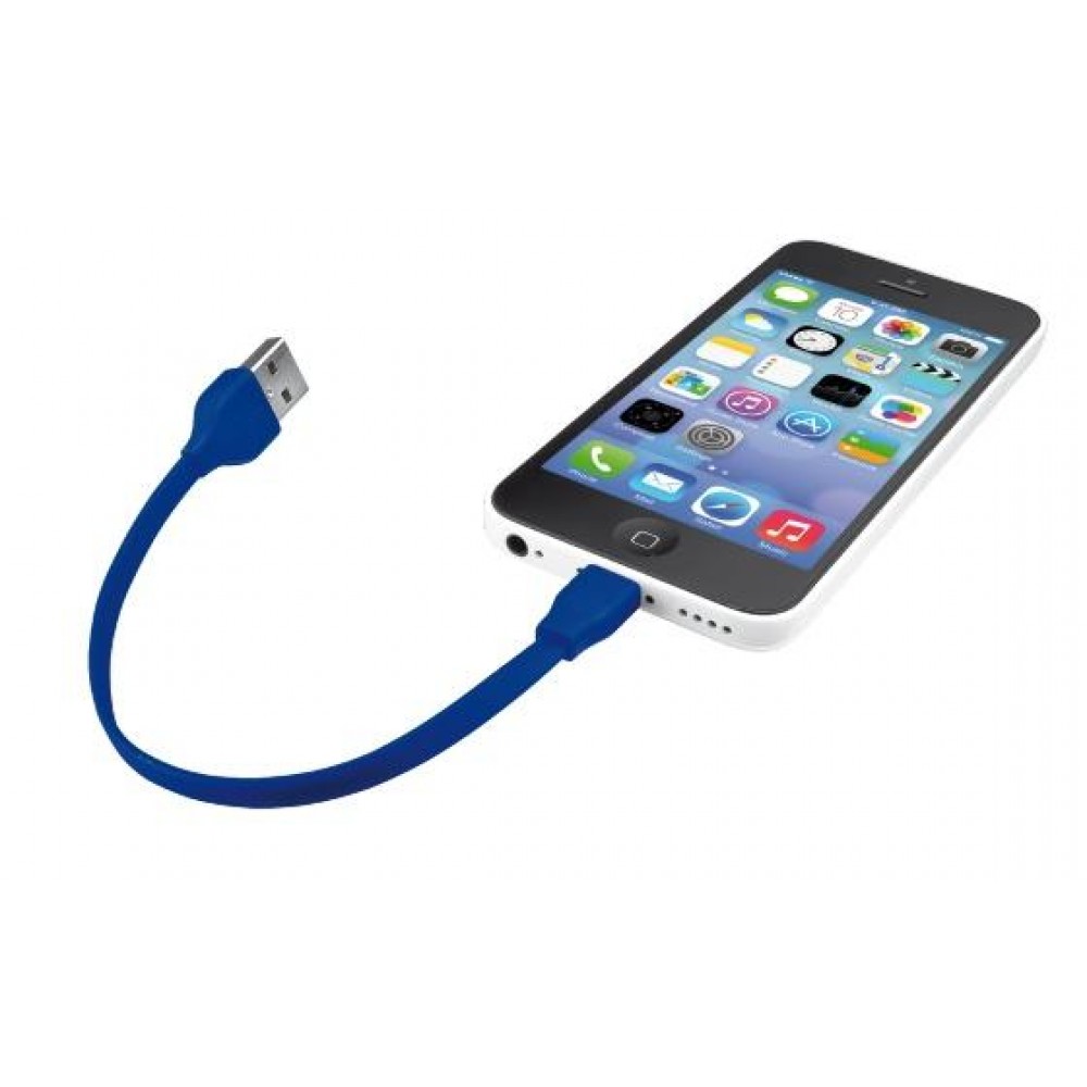 Кабель Trust URBAN FLAT LIGHTNING CABLE 20cm BLUE