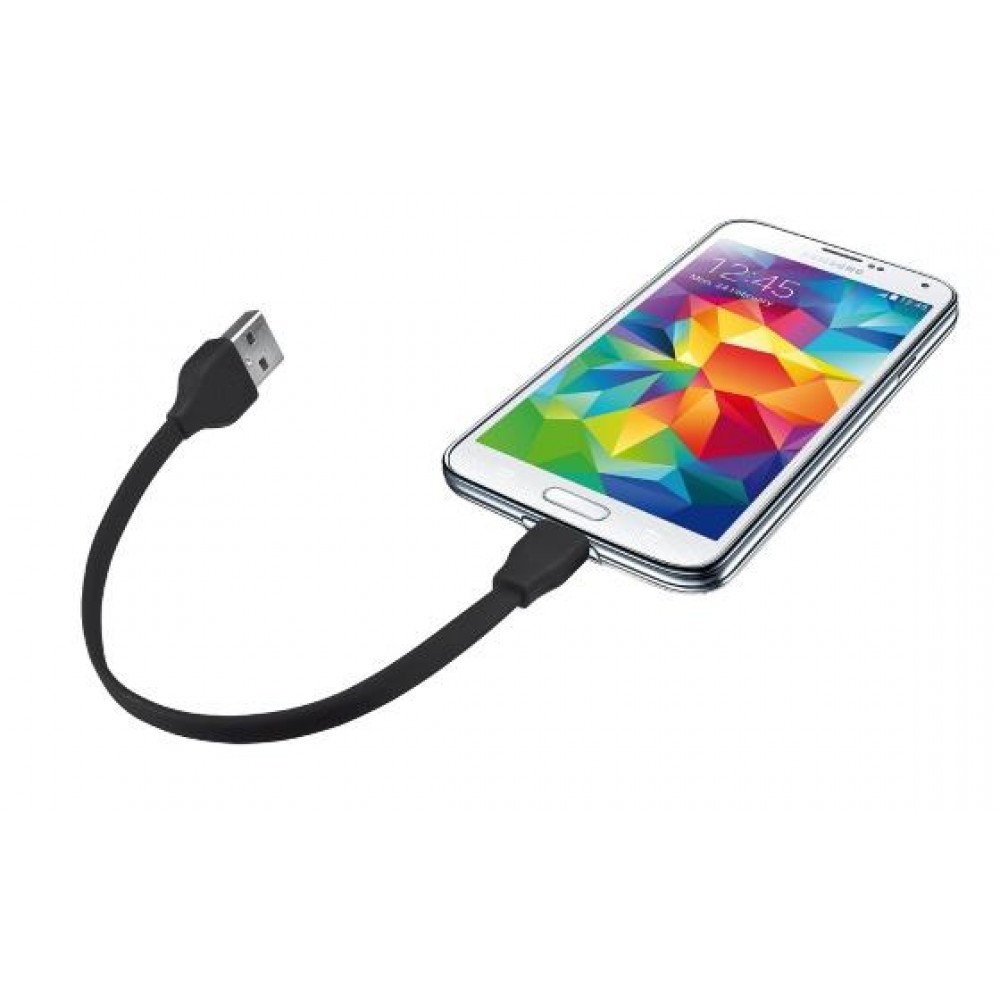 Кабель Trust URBAN FLAT MICRO-USB CABLE 20cm BLACK