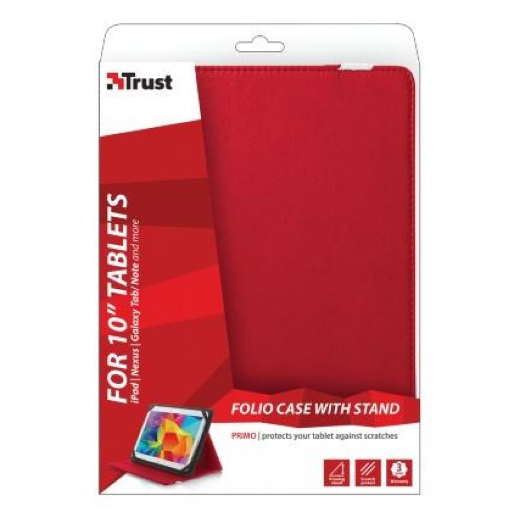 Чехол Trust Universal 10" - Primo folio Stand for tablets Red