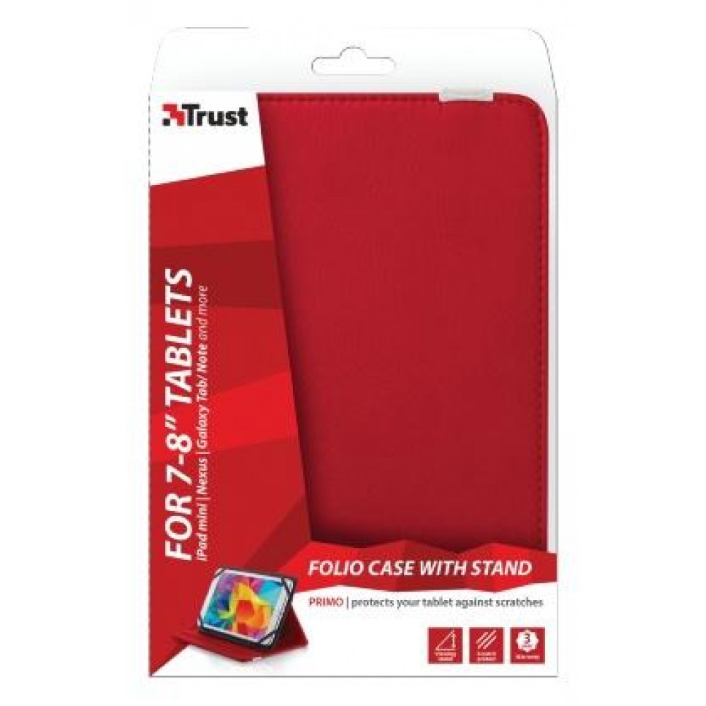 Чехол Trust Universal 7-8" - Primo folio Stand for tablets Red