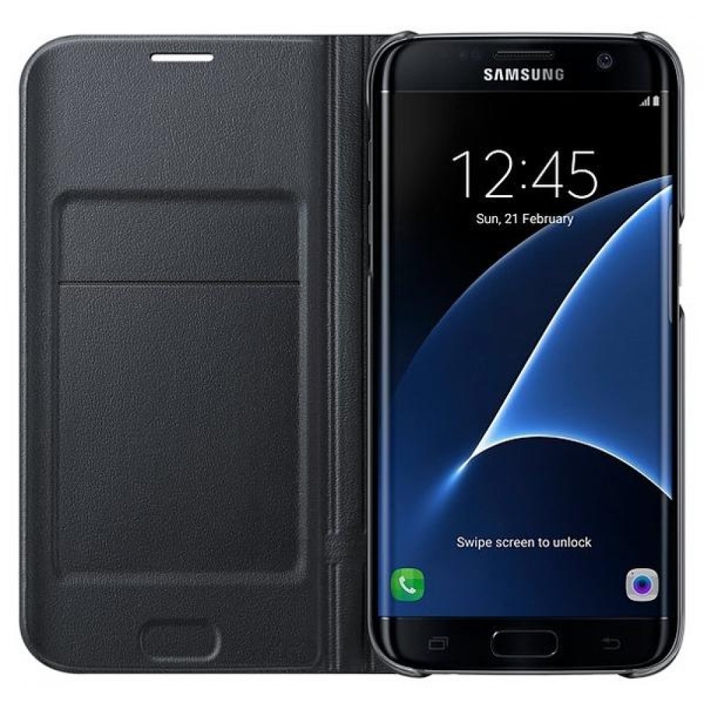 Чехол Samsung S7 edge - LED View Cover Black