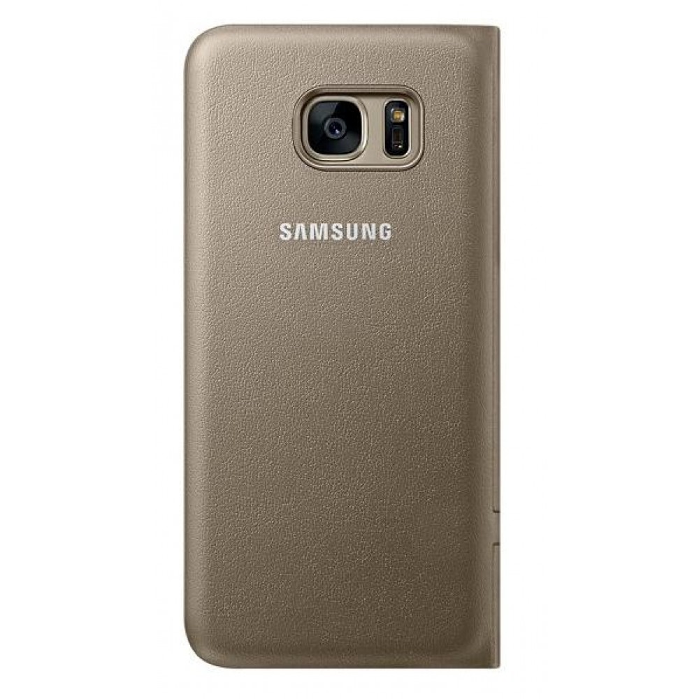 Чехол Samsung S7 edge - LED View Cover Gold