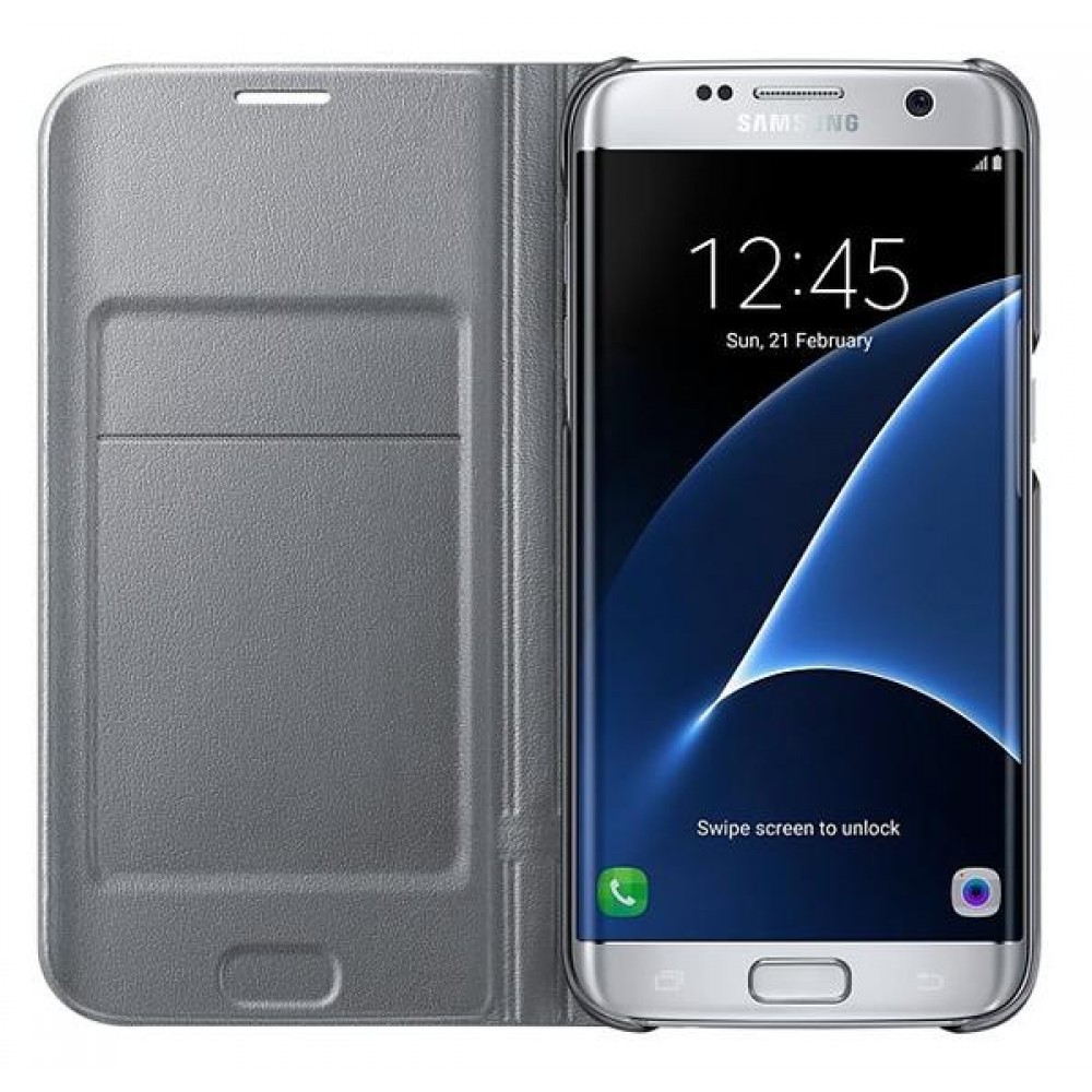 Чехол Samsung S7 edge - LED View Cover Silver
