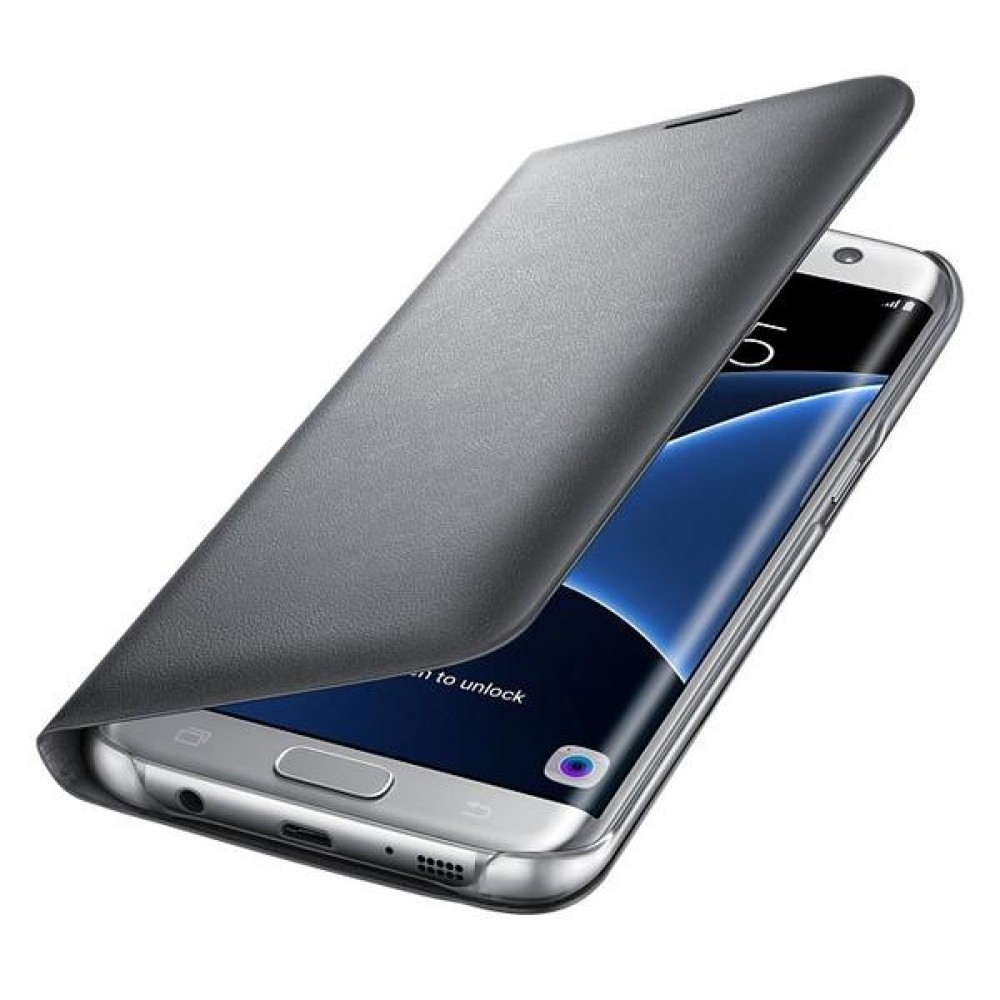 Чехол Samsung S7 edge - LED View Cover Silver
