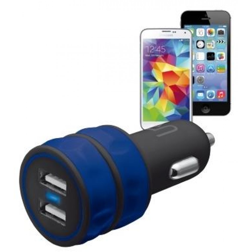 Автомобильное зарядное устройство Trust URBAN Dual Smart Car Charger Blue
