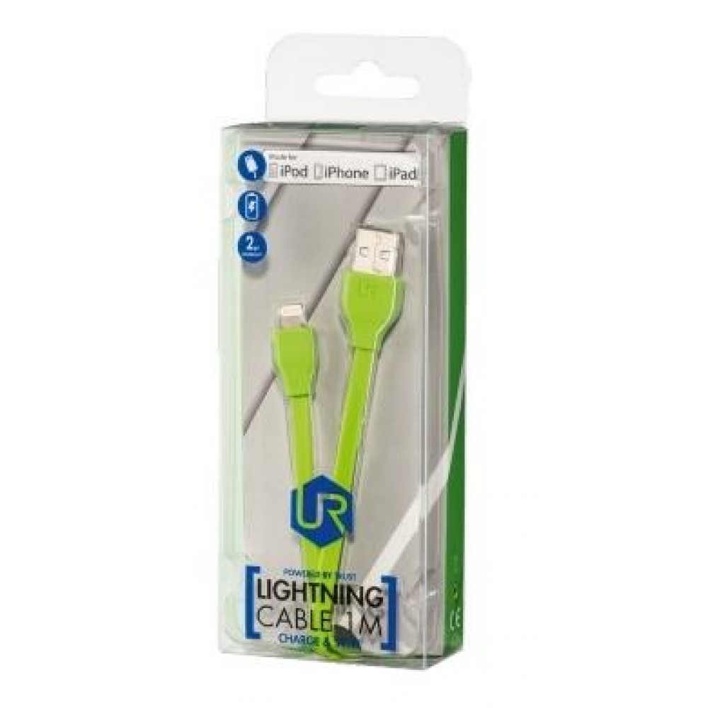 Кабель Trust URBAN Lightning Cable 1m LIME