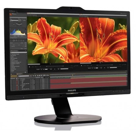 Монитор Philips 23.8" 241P6VPJKEB/00 IPS 4K DP USB MM Pivot Webcam