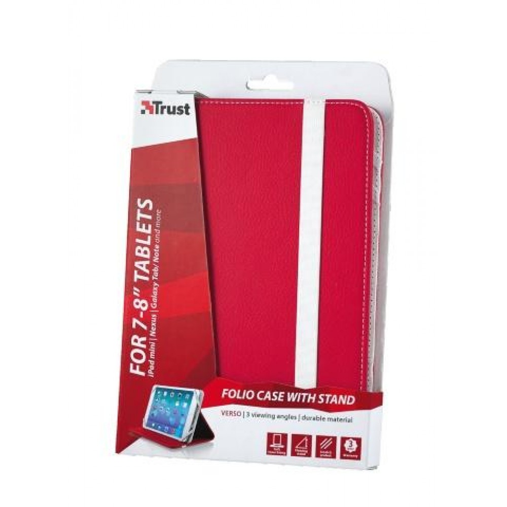 Чехол TrustT Universal 7-8" - Verso folio Stand for tablets Red