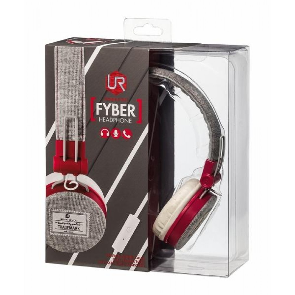 Наушники Trust Urban Revolt Fyber Grey/Red