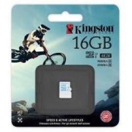 Карта памяти Kingston microSDHC 16 Gb Action UHS-I U3 (R90, W45MB/s)
