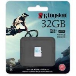 Карта памяти Kingston microSDHC 32 Gb Action UHS-I U3 (R90, W45MB/s)