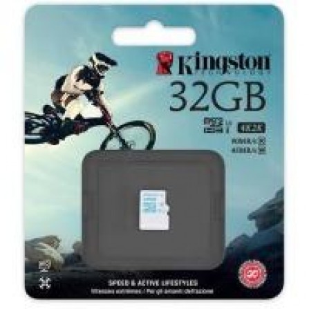 Карта памяти Kingston microSDHC 32 Gb Action UHS-I U3 (R90, W45MB/s)