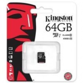 Карта памяти Kingston microSDXC 64 Gb UHS-I no ad U1 (R45, W10MB/s)