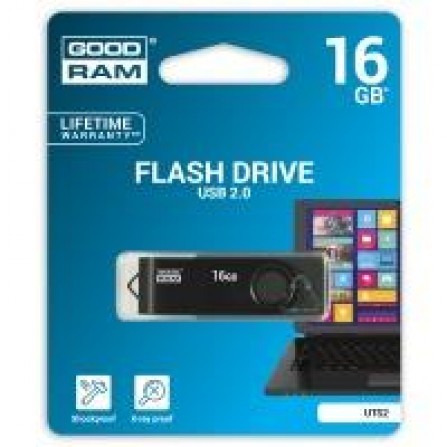 Flash Drive Goodram TWISTER 16 GB Black clip