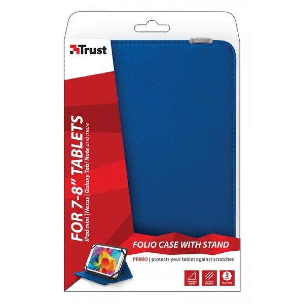 Чехол Trust Universal 7-8" - Primo folio Stand for tablets Bluе