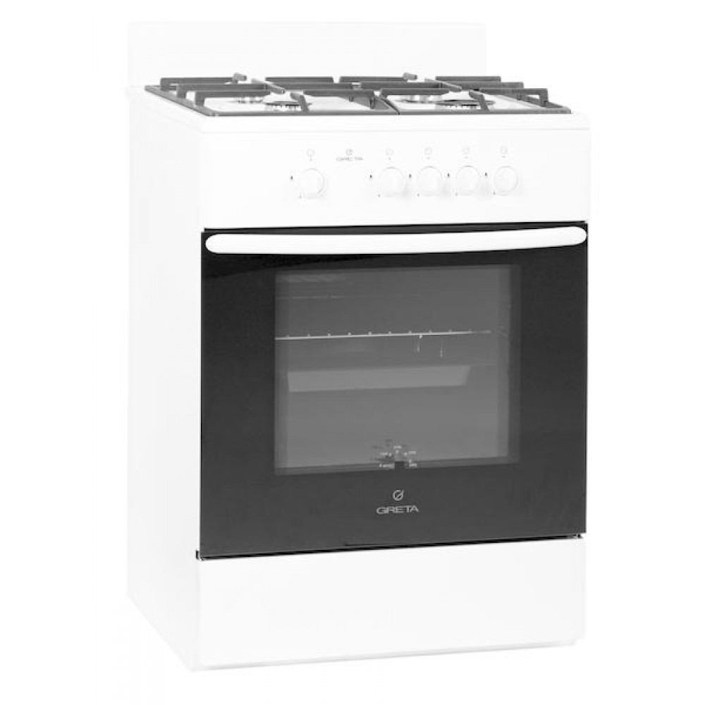 Кухонная плита Greta 600/12 коричневая, чугунная решетка