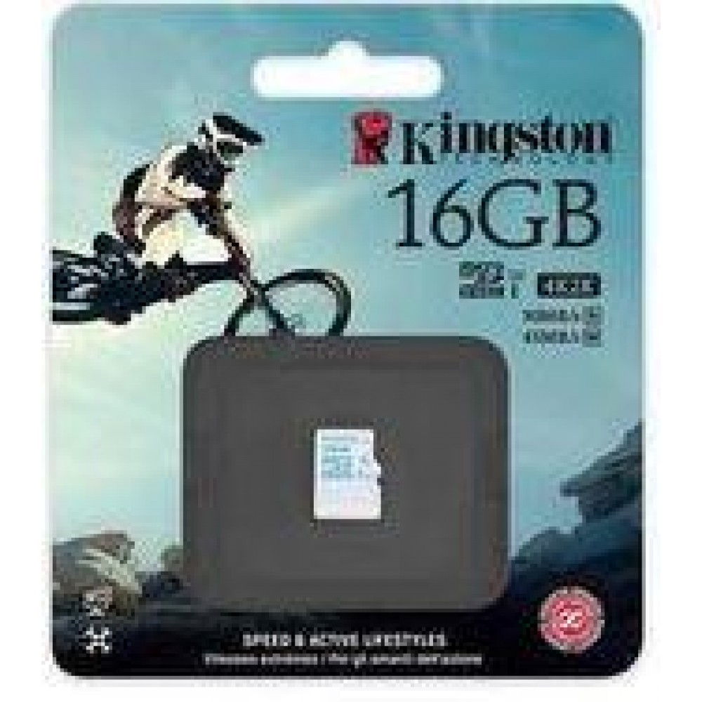 Карта памяти Kingston microSDHC 16 Gb Action UHS-I U3 no ad (R90, W45)