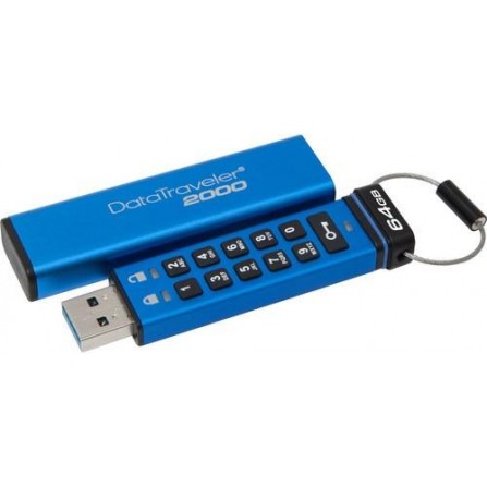 Flash Drive Kingston DT 2000 64 GB Keypad Access USB 3.1
