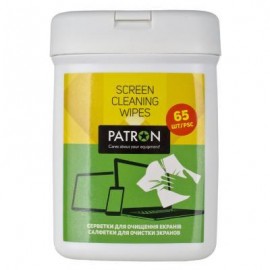 Влажные салфетки для очистки экранов Patron ( 65 шт) F4-004